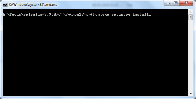 Selenium WebDriver Python install